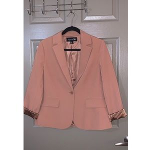 Mauve Rose Blazer Jacket Pink Forever 21